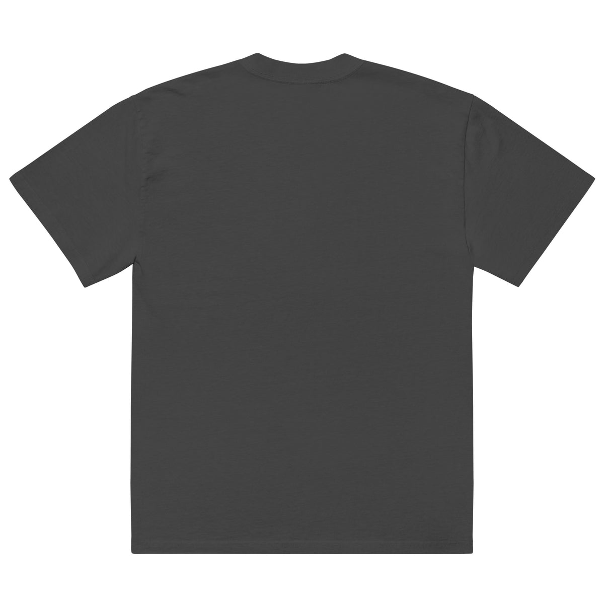 Oversized faded t-shirt, black, back view detail two